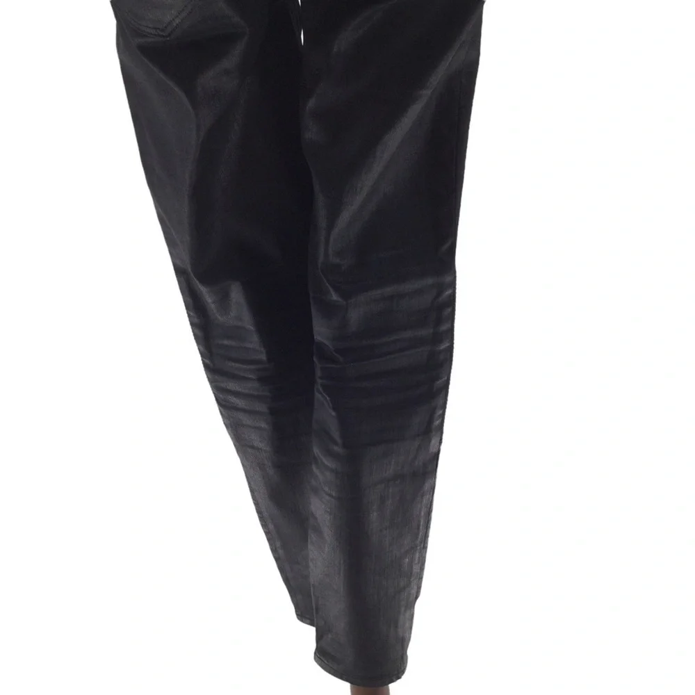 Madewell‎ Skinny Skinny Moto Black Coated Jeans